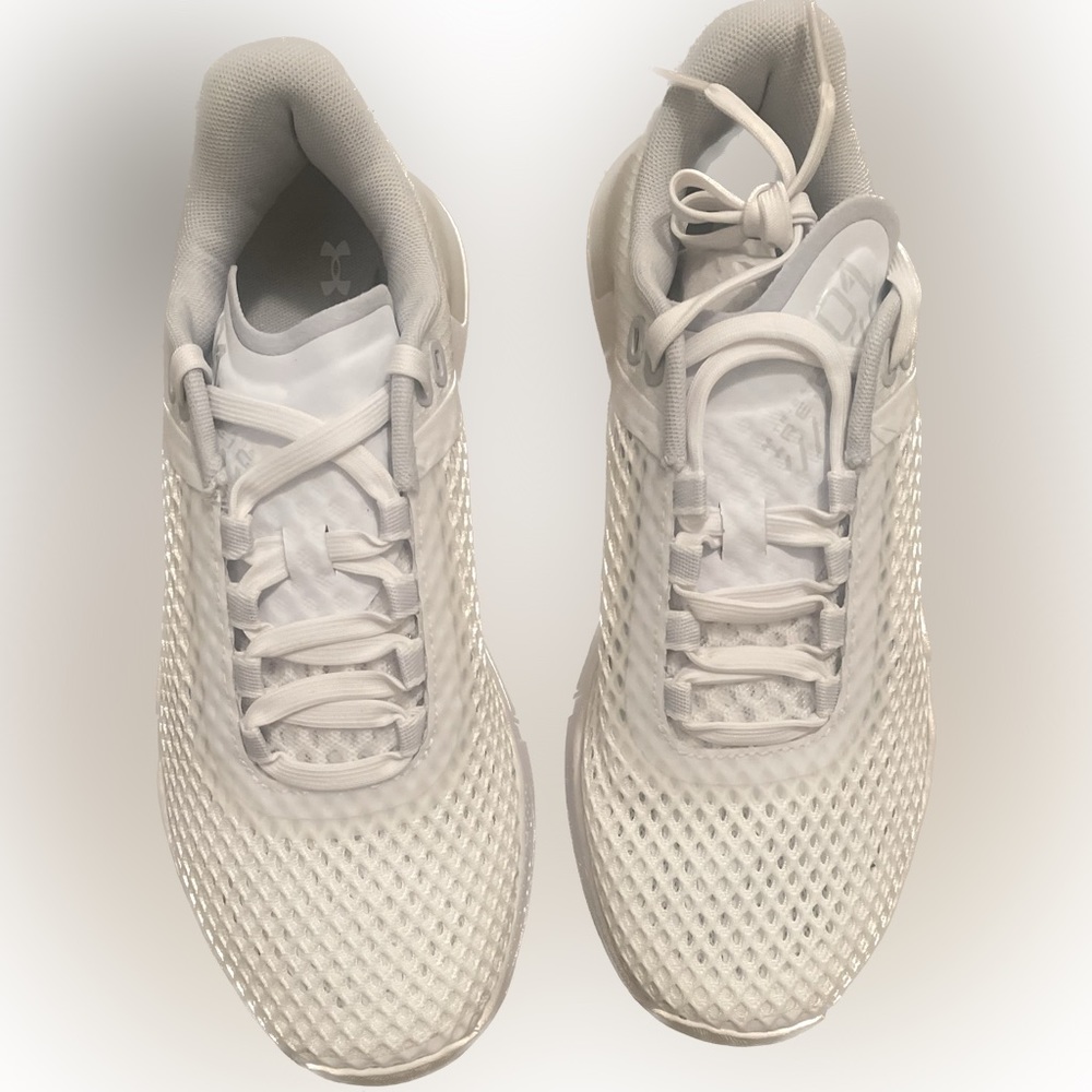 Under Armour Tribase Reign 4 White Womens Sneakers | Sz 9; Brand New WT w/box